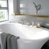 Cobbe Brushed Nickel Bathtub Faucet Set with 3.5-Inch Wide Waterfall Spout and Handheld Shower Single Handle 3-Hole Installation - 2 of 4
