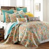 Palisades Floral Decorative Pillow Teal - Levtex Home - 3 of 3