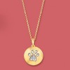 Ross-Simons Paw Print Circle Pendant Necklace in 18kt Yellow Gold Over Sterling Silver Size 18 - 3 of 4
