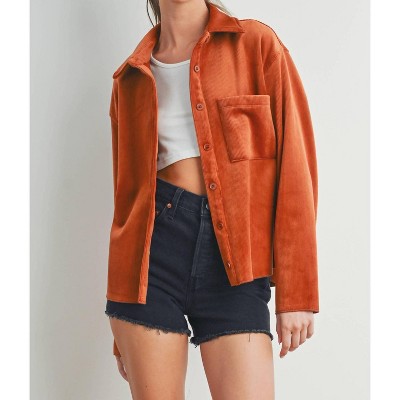 Women's Corduroy And Velvet Jacket - Buttermelon