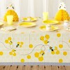Blue Panda 3 Pack Bee Tablecloth, for Kids Birthday Party, Baby Shower, He or She What Will It Bee Gender Reveal, 54x108 in - 3 of 4