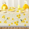 Blue Panda 3 Pack Bee Tablecloth, for Kids Birthday Party, Baby Shower, He or She What Will It Bee Gender Reveal, 54x108 in - image 3 of 4