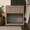 Mshliw Modern Fluted Nightstand with Drawer & Open Storage, Wide Bedside Table for Bedroom, Living Room or Home Office - 3 of 4