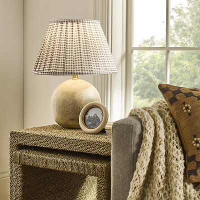 Round Faux Wood Lamp Base Brown - Threshold™ designed with Studio McGee