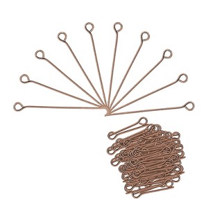 Unique Bargains DIY Craft Necklaces Bracelets Earrings Jewelry Making Iron 21 Gauge Eye Pins 200 Pcs - 1 of 4