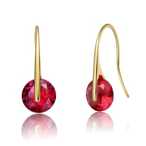 Sophisticated solitaire drop earrings with a sleek design for a modern and timeless appeal - 1 of 3