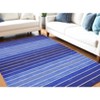 Blue Wool Striped Hand Woven Area Rug - 2 of 4