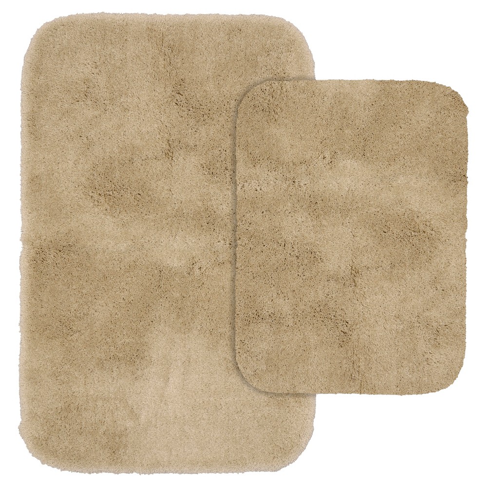 2pc Finest Luxury Ultra Plush Washable Nylon Bath Rug Set Linen - Garland was $33.49 now $21.99 (34.0% off)