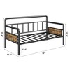 Garvee Twin Daybed with Classic Headboard – Heavy Duty Steel Slats, Sofa Bed Frame for Living Room, Bedroom, Guest Room, No Box Spring Needed - 2 of 4