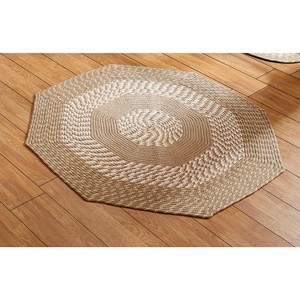 Newport Braid Collection 100% Polypropylene Stripe Pattern Reversible Indoor Utility Rug - Better Trends - 1 of 3