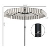 Aghana Digitals 8.6FT Light Gray Patio Umbrella with UPF 30+ Protection, 2-Tier Vented Canopy, - 2 of 4