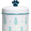 Amici Pet Pineapple White/Green Metal Treats Canisters, 2 Size Set, Pet Food Storage Containers,64 & 140 oz. - image 4 of 4