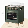 ROBOTIME Play Food and Toy Kitchens, Wooden Kitchen Playset with Cookware Accessories and Plenty of Play Features for Toddlers, Green, 16.1"*11"*22.6" - 4 of 4