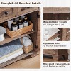 Bathroom Floor Cabinet, 24" Wide Farmhouse Bathroom Storage Cabinet with Drawer & Adjustable Shelf & Barn Doors for Bathroom, Kitchen - 4 of 4
