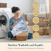 LunaLulinlk Weighted-Hem Fabric Bathroom Curtain,Blue - 3 of 4