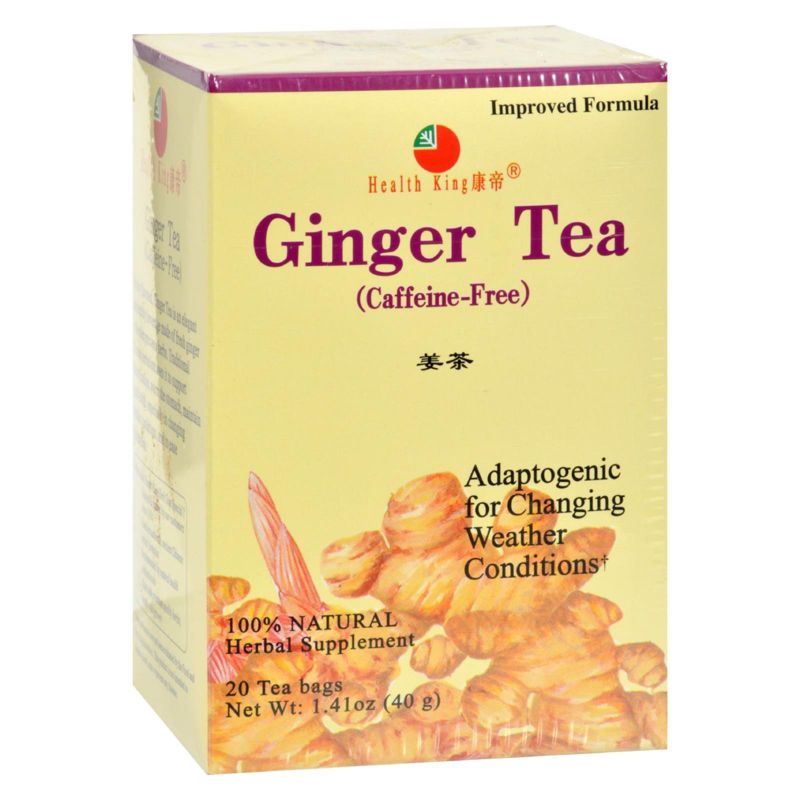 Health King Medicinal Teas Ginger Herb Caffeine Free Tea - 1 Box/20 Bags, 1 of 3