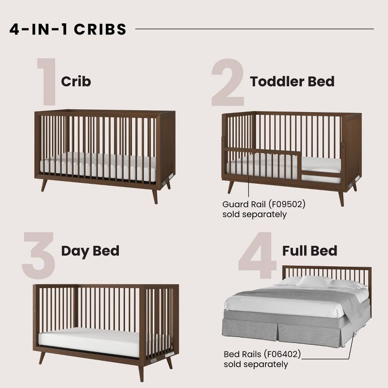 Child Craft Cranbrook 4-in-1 Convertible Crib - Toasted Chestnut, 4 of 11
