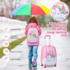 Infans 2PC Kids Carry On Luggage Set 12" Backpack and 16" Rolling Suitcase for Travel - 4 of 4