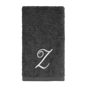 Avanti  Granite with Silver Script Monogram Bath Towel Letter   Z - 1 of 3