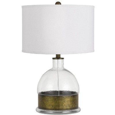 Cal Lighting 150W 3 Way Rapallo Glass/Metal Table Lamp