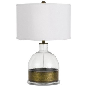 Cal Lighting 150W 3 Way Rapallo Glass/Metal Table Lamp - 1 of 3