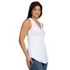 24seven Comfort Apparel V Neck Tunic Tank Top with Round Hemline - 2 of 4