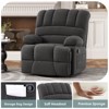 Lirago Swivel Rocking Recliner Sofa for Adults-Gray Fabric with Adjustable Recline Positions - 4 of 4