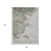 HomeRoots 5' X 8' Artichoke Green And Linen Abstract Washable Indoor Outdoor Area Rug - 3 of 3