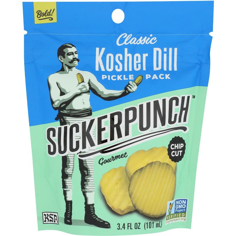 Suckerpunch Classic Dill Pickles - Case of 12 - 3.4 oz, 1 of 2