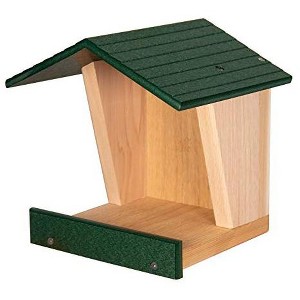 JCS Wildlife Modern Style Cedar Robin Roost with Poly Lumber Roof - 1 of 4