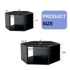 INFURNIC Coffee Tables Minimalist Hexagonal Coffee Table Set of 2 Black and White MDF with Multifunctional Storage, Black, 29.13"*26.38"*7.48" - 3 of 4