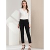 Allegra K Women's Elegant Satin Long Sleeve Office Work Blouses - 3 of 4