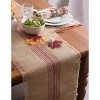 Design Imports  Jute Fringe Table Runner, Middle Stripe Barn Red, 14X72" - 4 of 4