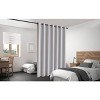 Legacy Decor Blackout Room Divider Panel Privacy Partition Heavyweight Premium Fabric Thermal Insulated Grommet Top - 2 of 4