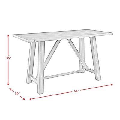 Rustic Gray 6PC Counter Height Farmhouse Dining Set with Bench