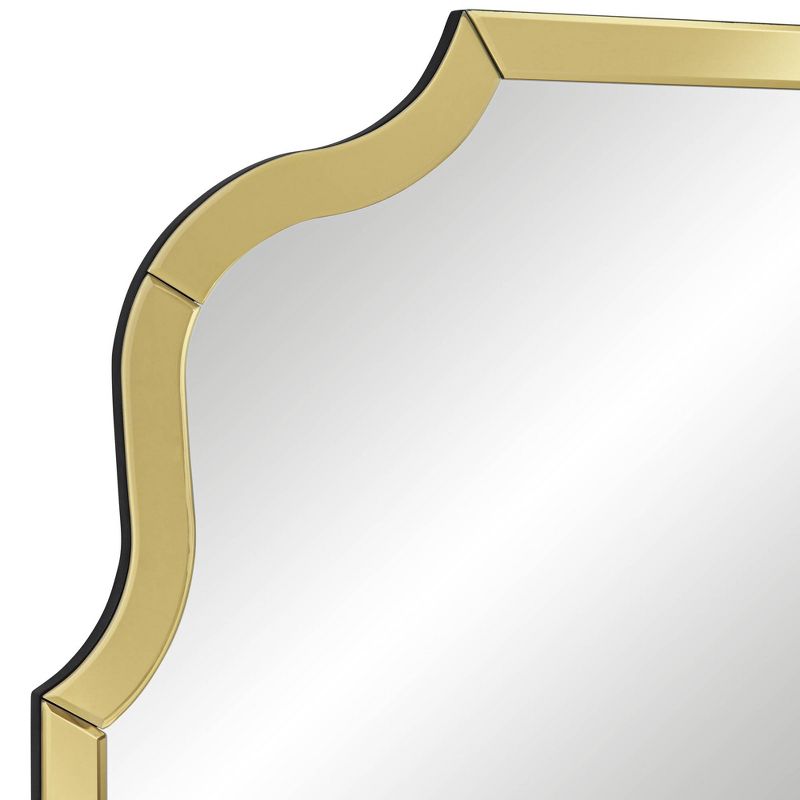 Noble Park Arch Top Rectangular Vanity Decorative Wall Mirror Modern Glam Reflective Gold Mirrored Frame 31 1/2" Wide for Bathroom Bedroom Living Room, 3 of 8