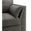 Linen Chair with Pocket Coil Seat, Loose Back & Seat Cushion and Wooden Block Legs for Living Room - 4 of 4