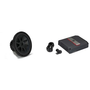 Kicker 50CVX124 CompVX 12" Sub, Dual 4-Ohm & 51LX16501 Mono Amp Bundle - 1 of 4