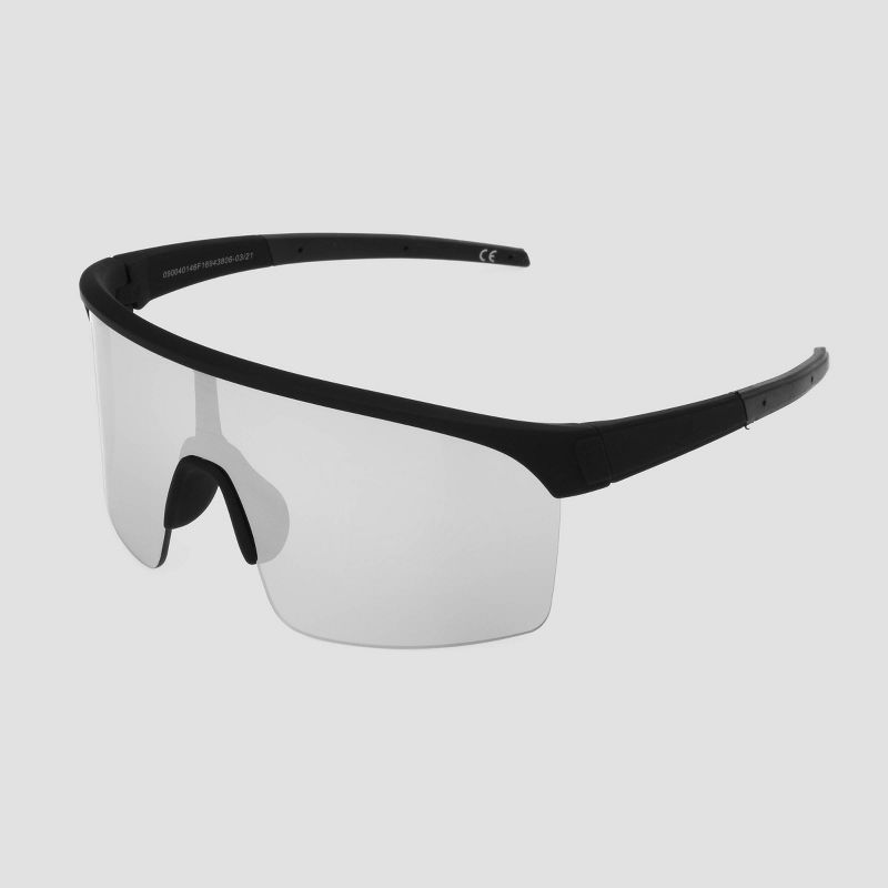 Men&#39;s Matte Shield Sunglasses with Smoke Lenses - All In Motion&#8482; Black, 2 of 5