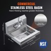 VEVOR Commercial Hand Sink with Faucet, NSF Stainless Steel Sink for Washing, Small Hand Washing Sink, Wall Mount Hand Basin, Utility Sink - 3 of 4
