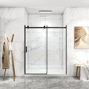 NicBex Shower Door 70"H Frameless Shower Doors Double Sliding Shower Door with Premium 5/16" (8mm) Thick Tempered Glass Door - 1 of 4
