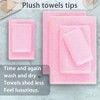 Pink Towels - 100 Cotton, Soft, Quick Dry, 6 - Piece Set, Bath Towels (30 X 56 Inches) Hand Towels (18 X 28 Inches) Washcloths (13 X 13) - 4 of 4