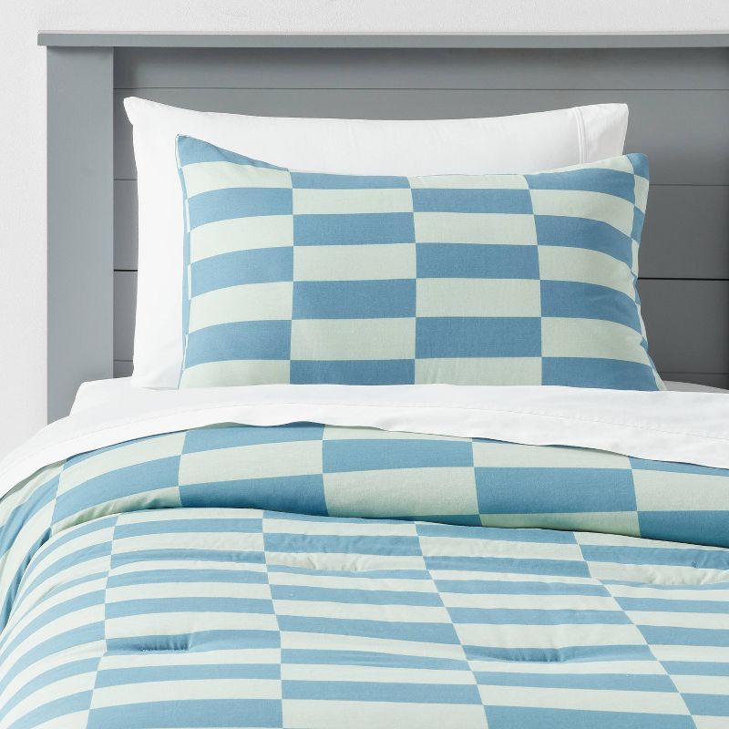 Kids' Comforter Set Checkers - Pillowfort™, 1 of 6