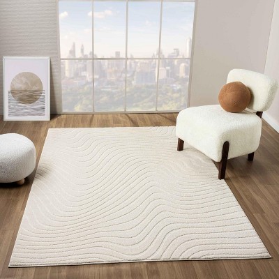 Luxe Weavers Modern Geometric Wave Indoor Area Rug