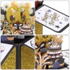 Unique Bargains 3D Handcrafted Pop-Out Funny Greeting Card Black Gold - 4 of 4