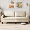 79'' Corduroy Loveseat Sofa, Adjustable Deep Seat Couch for Living Room, Bedroom, or Office - 3 of 4