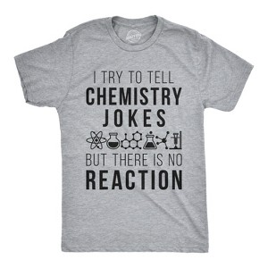 Mens Chemistry Jokes But There Is No Reaction Nerdy Science Teacher T Shirt - Crazy Dog Men's T Shirt - 1 of 4