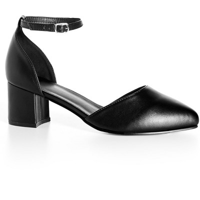 Women's Plus Wide Fit Elaine Strap Heel - Black | Avenue : Target