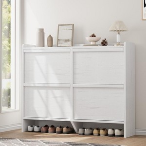 Acekool Flip Drawer Shoe Cabinet with Adjustable Shelves, Hidden Shoe Organizer for Entryway - 1 of 4