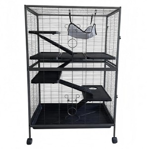 Metal Small Animal Cage, Ferret Cage with Removable Flannel ramps and Hammock for Chinchillas/Guinea Pig/Rabbit/Rolling Critter Nation Cage - 1 of 1